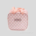 Pink Polka Dot Tote Lunch Bag